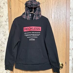 Young & Reckless Los Angeles Hoodie Sweatshirt Black Unisex Y&R Size Large
